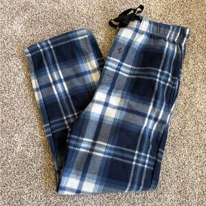 Men’s Navy and White Flannel Loungepants